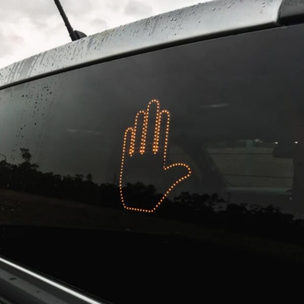 Funny New LED Illuminated Gesture Light Car Finger Light With Remote Road Rage Signs Middle Finger Gesture Light Hand Lamp – Bild 9
